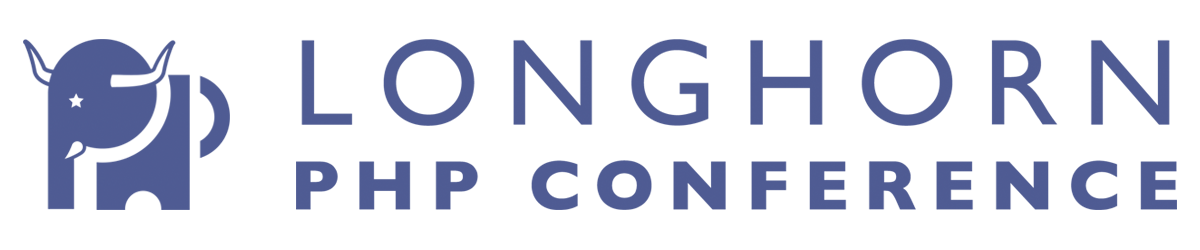 Longhorn PHP Conference logo showing a PHP elephant mixed with a Texas longhorn