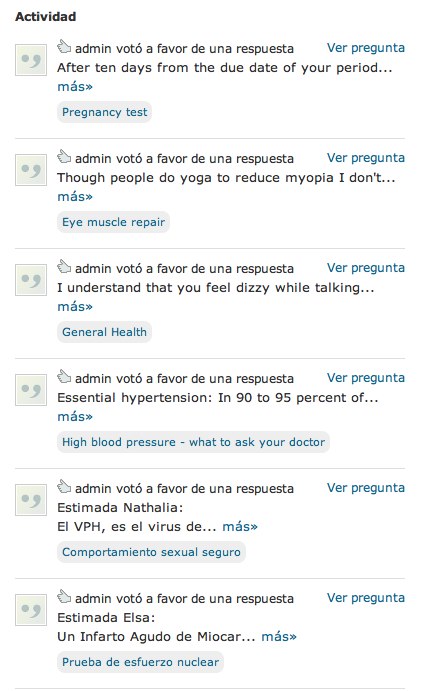 UAS (User activity stream) example