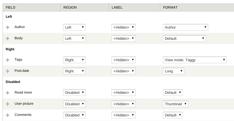 Layout on Field UI