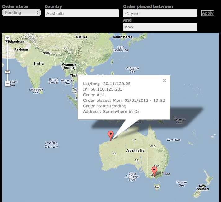 Built-in "Order Locations" View