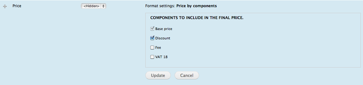 Commerce price components
