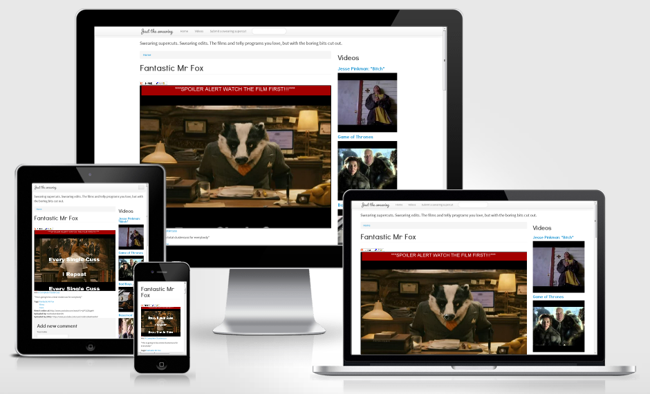 Showing how the video can scale in a responsive site.