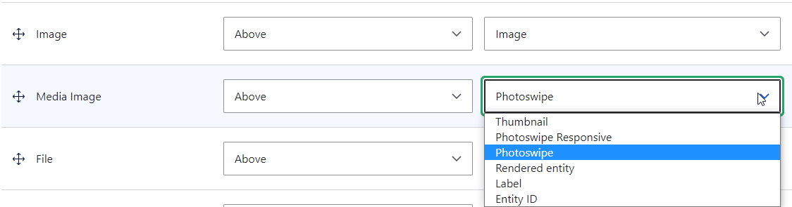 Formatter Selection