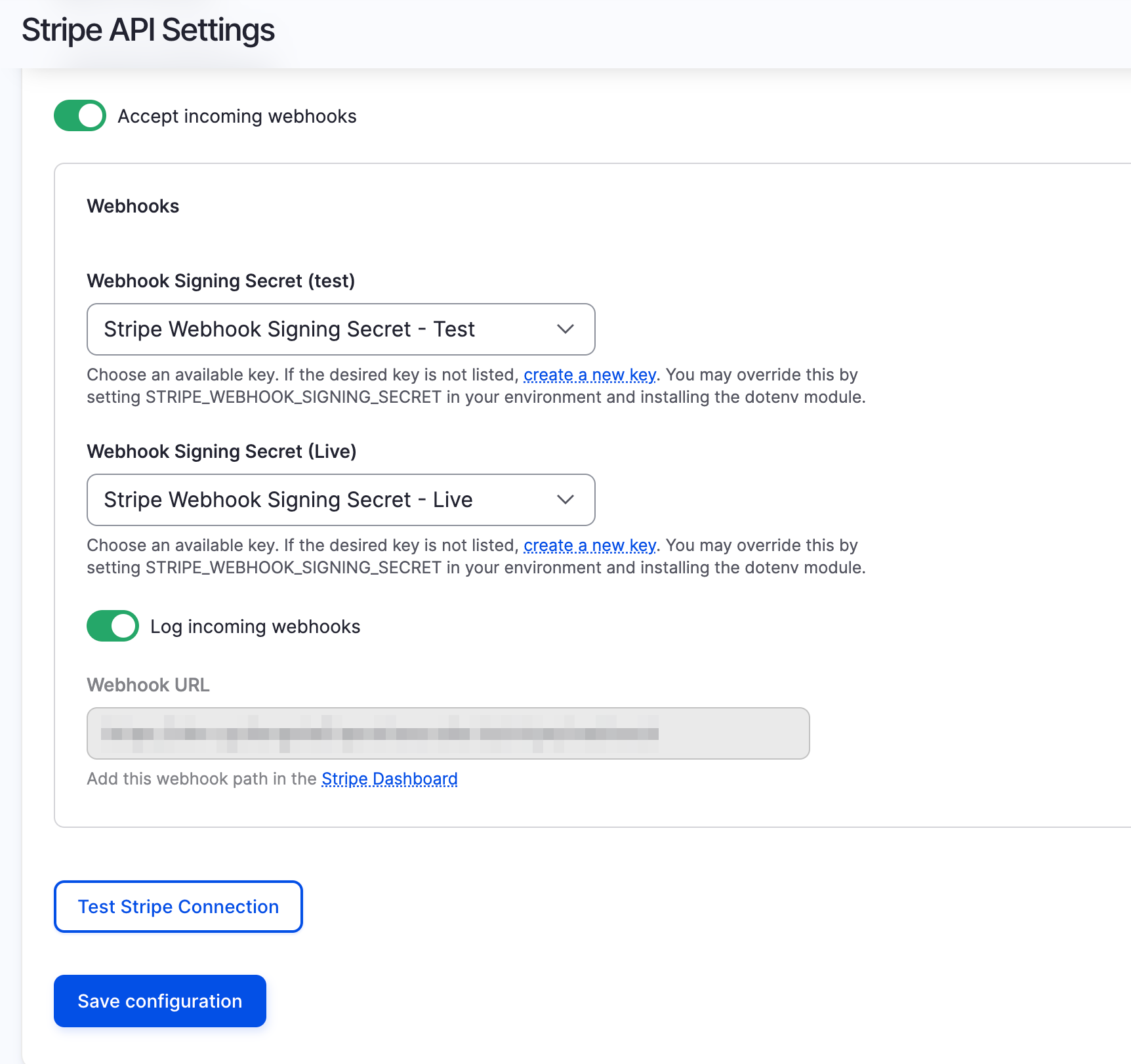 stripe webhook config