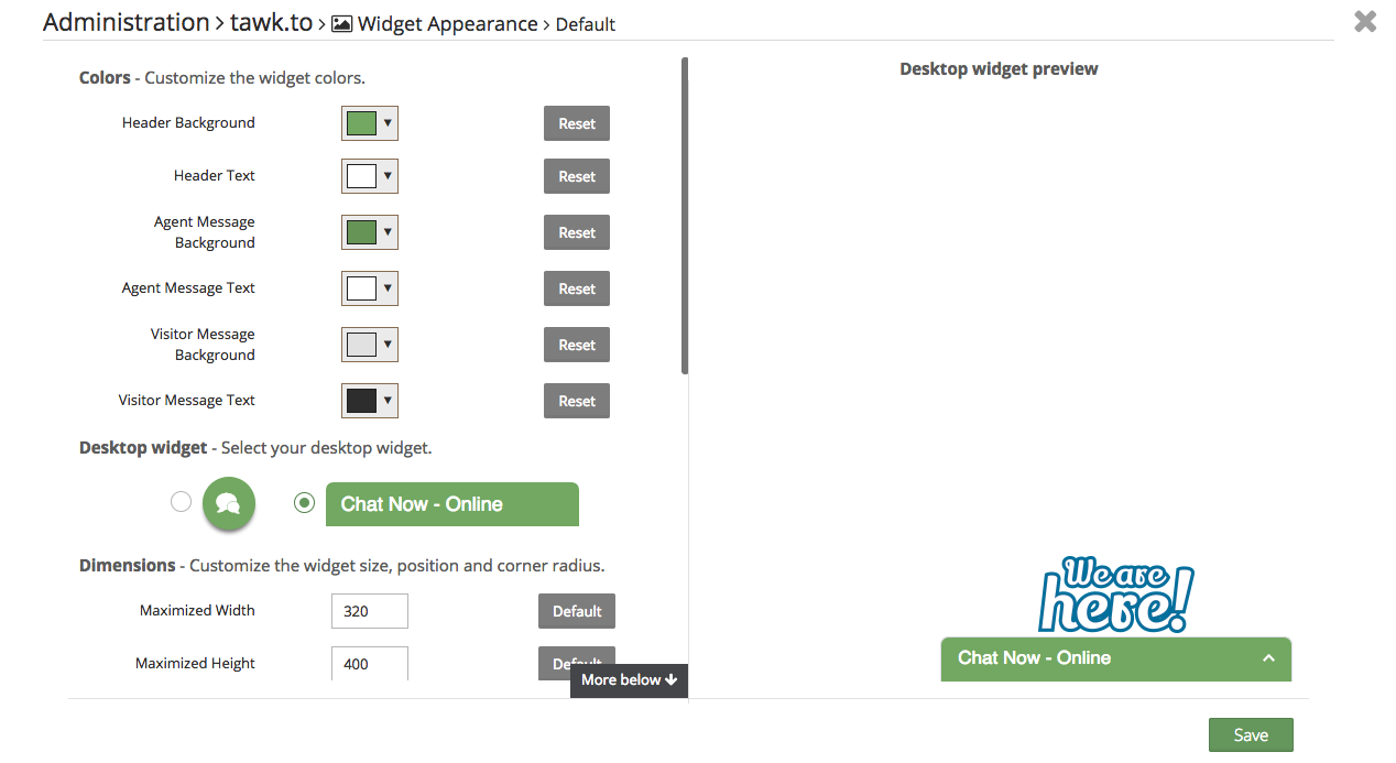 Customise widget appearance to your liking