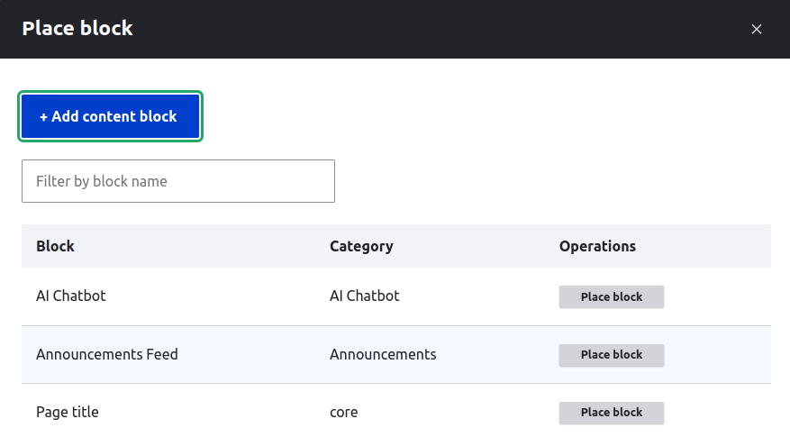 Chatbot Block
