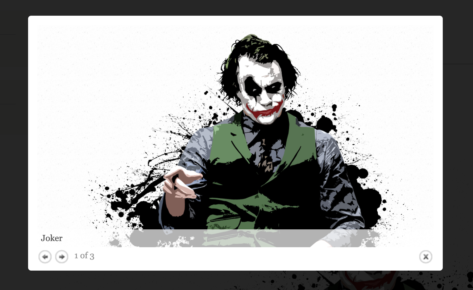 Colorbox example with the default style