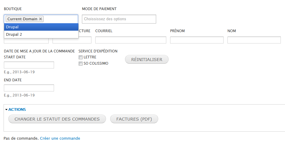 Domain views integration with domain entity fields