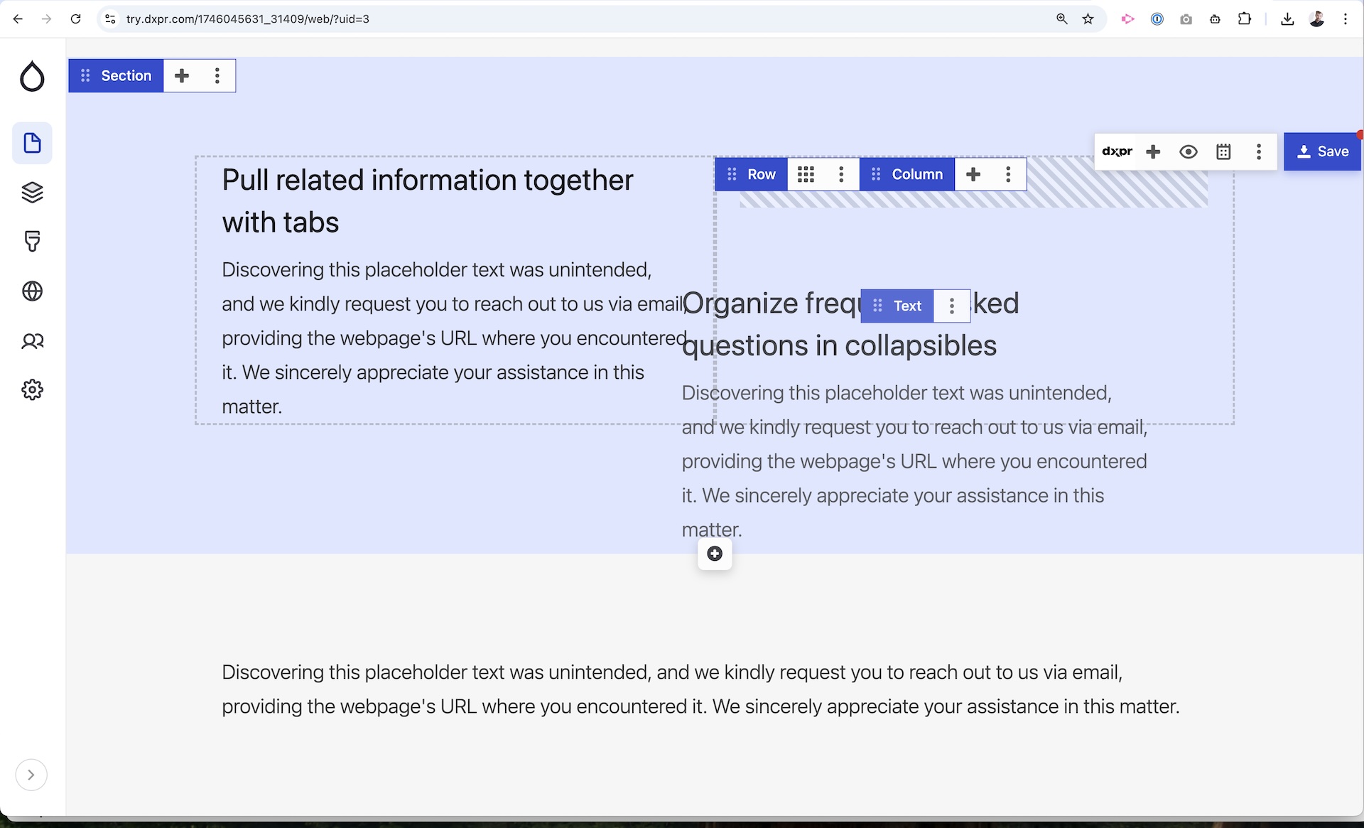 Easy to use visual page builder for Drupal