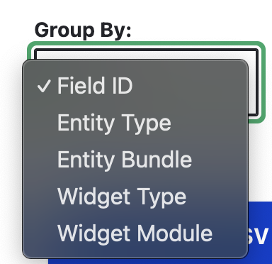 Entity Fields Report