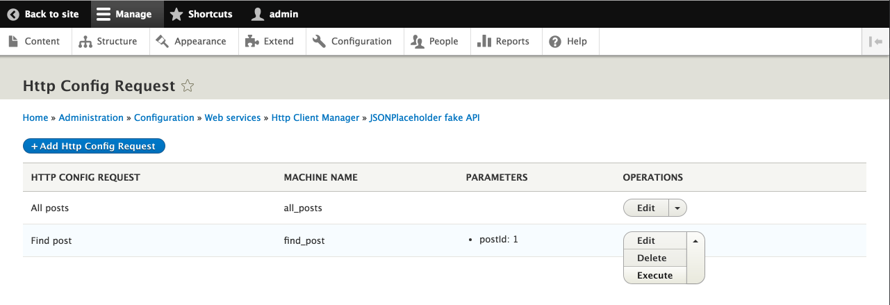 Configured Requests
