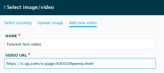 Tencent url when added remote video