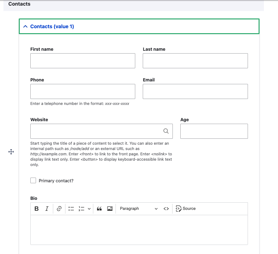 Example form