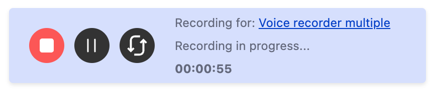 recording in progress