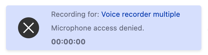 microphone access denied
