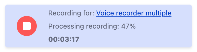 processing recording