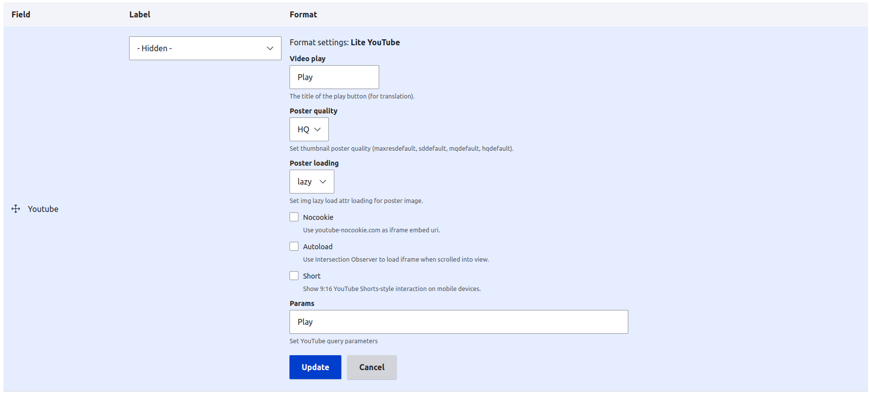 Third Party Settings section