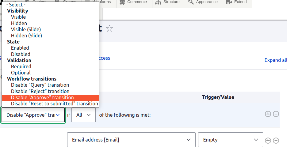 Transitions can be disabled by conditional