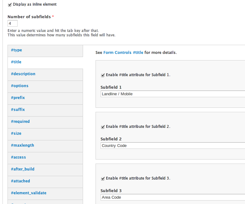 Field UI - Widget Form of a Composed Field