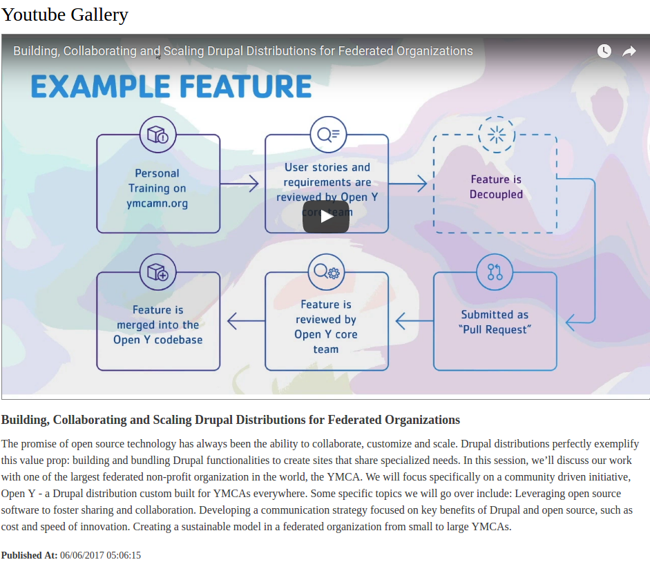 Youtube Gallery full page view