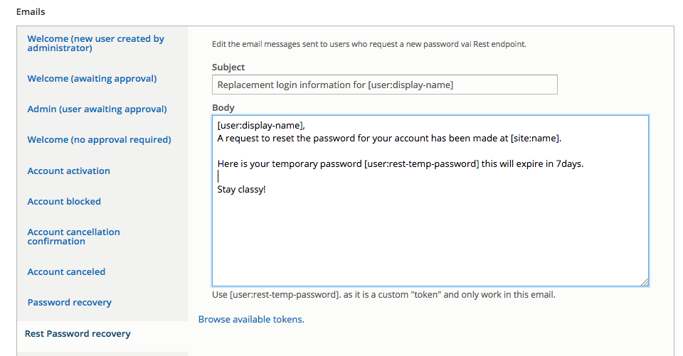 New Admin Email