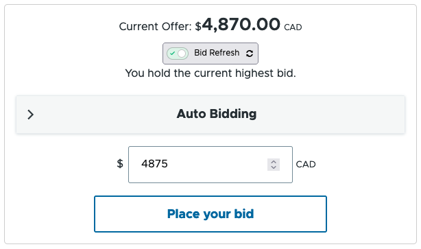 Auctions — Bid Refresh Feature (2.0.4)