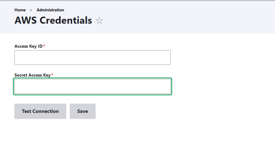 Aws cred Form