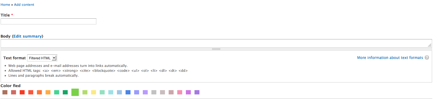 Color Field - Default Widget