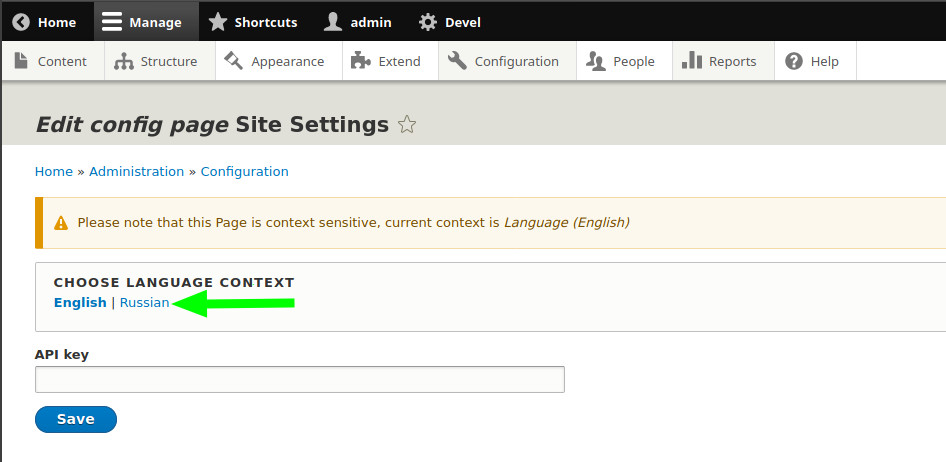 Context switch links