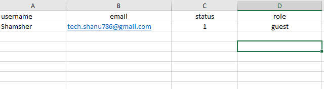 CSV example