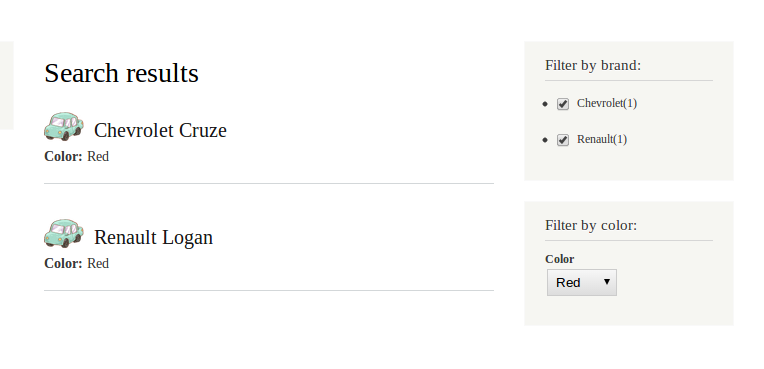 Ajax facets with filtering