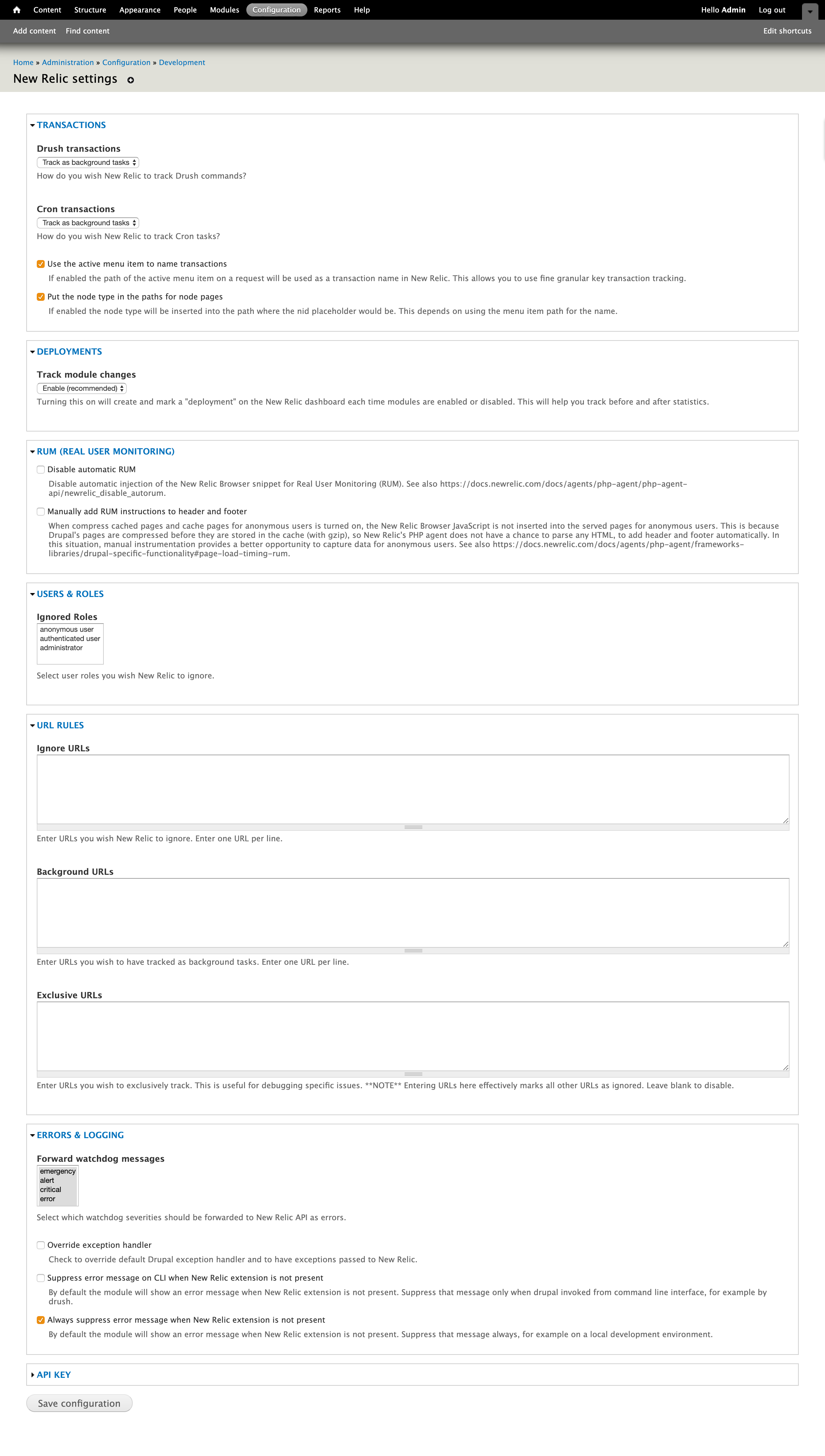 Settings & Configuration Page (Drupal 7)