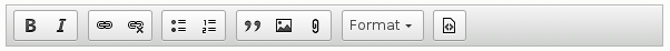 Toolbar including the file upload button