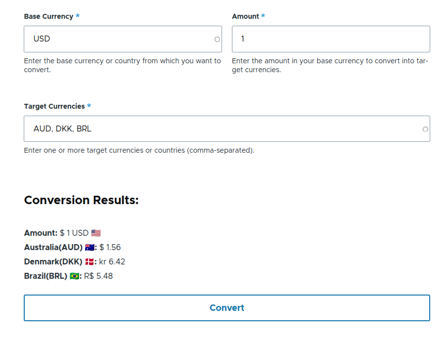 Exchange Rate Converter