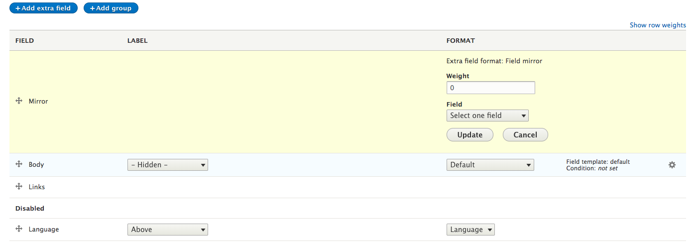 Edit field instance settings