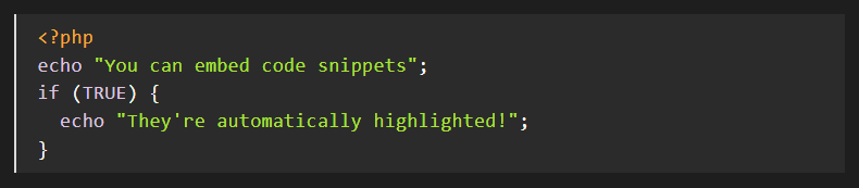 A screenshot of a code snippet with syntax highlighting