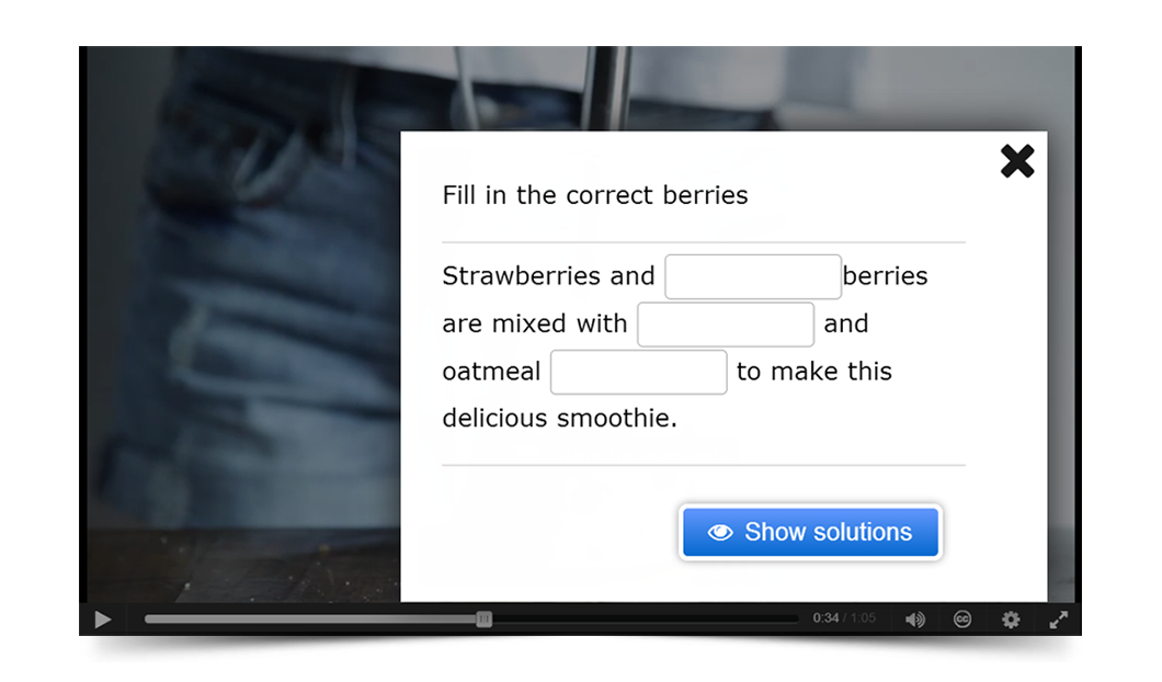 H5P interactive video interaction