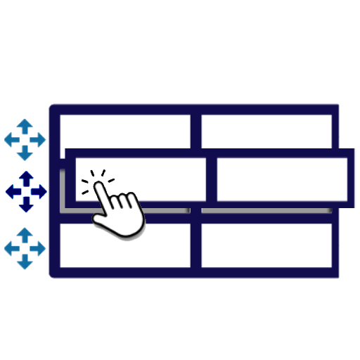 Logo for draggableviews where a user is dragging a table row