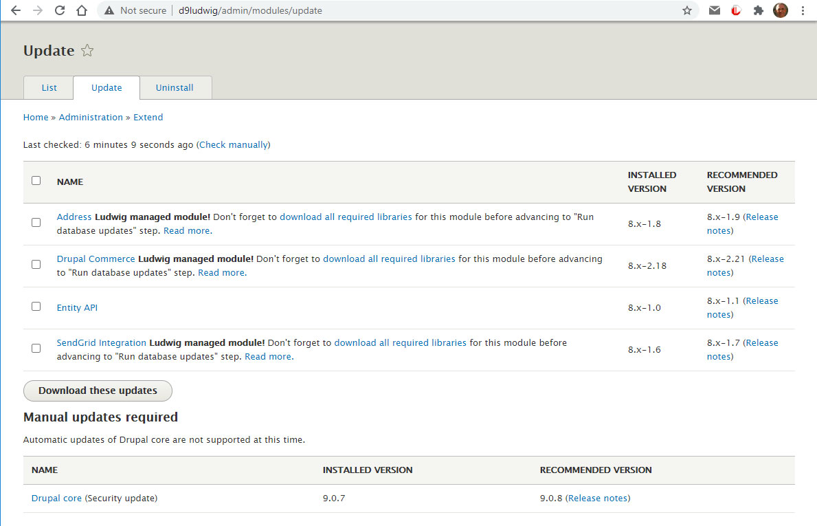 Update manager