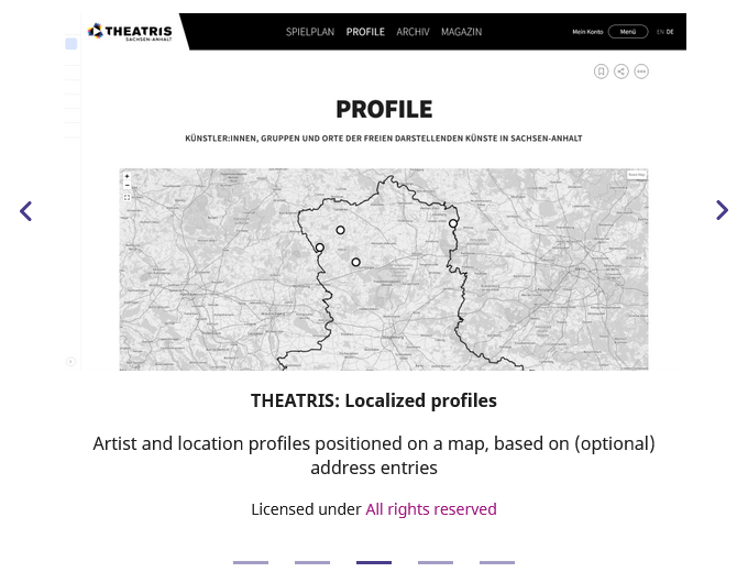 Swiffy Slider example output: single media asset with title, description, and copyright link