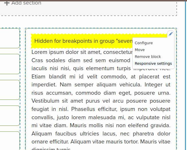 RLB Contextual menu