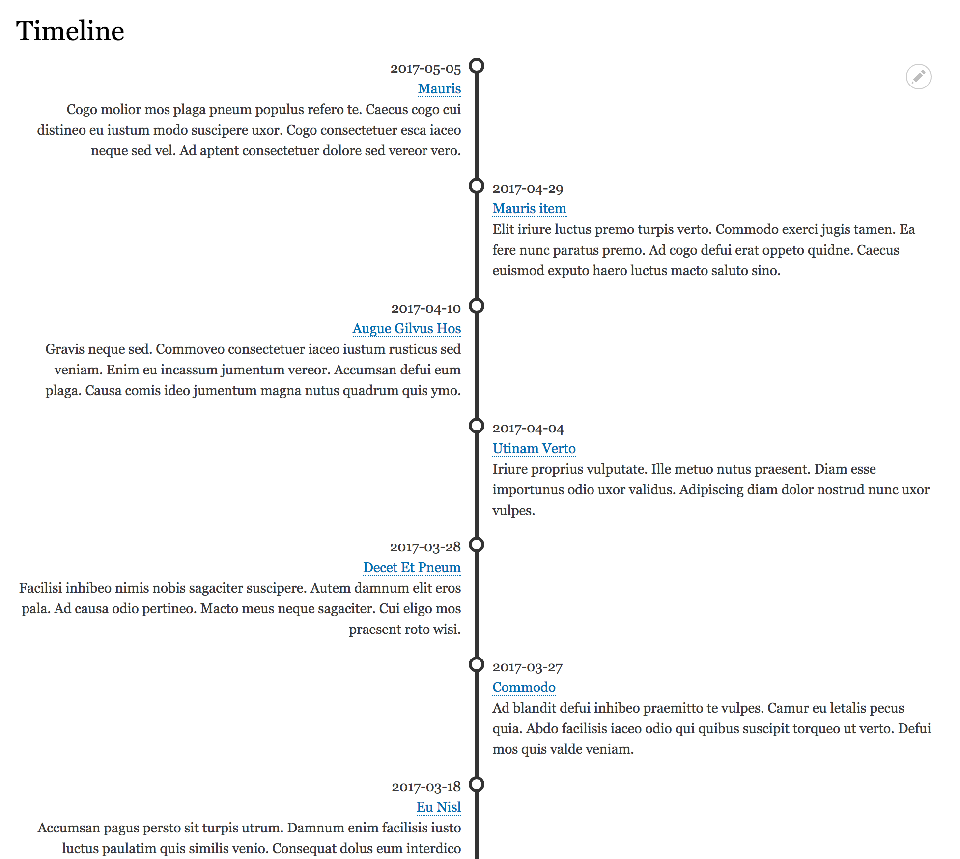 Simple timeline 8.x
