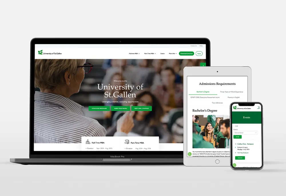 Device Mock-up of HSGD website
