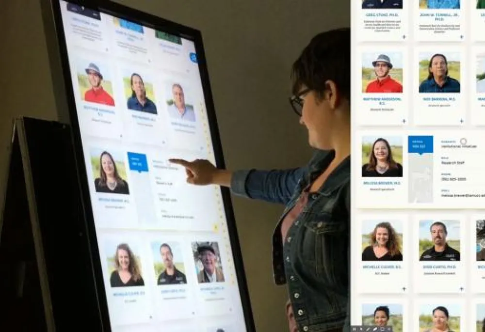An interactive touchscreen for Harte