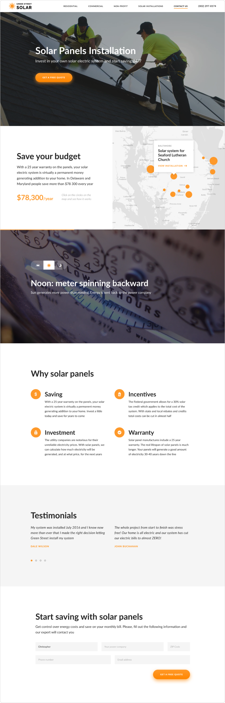 See the main page for the Green Street Solar company