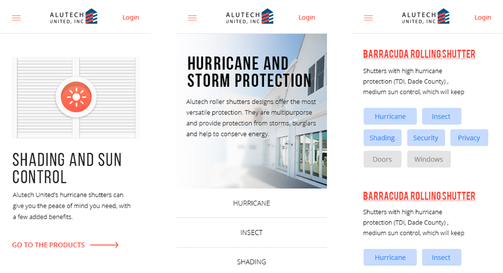 Alutech - Mobile version