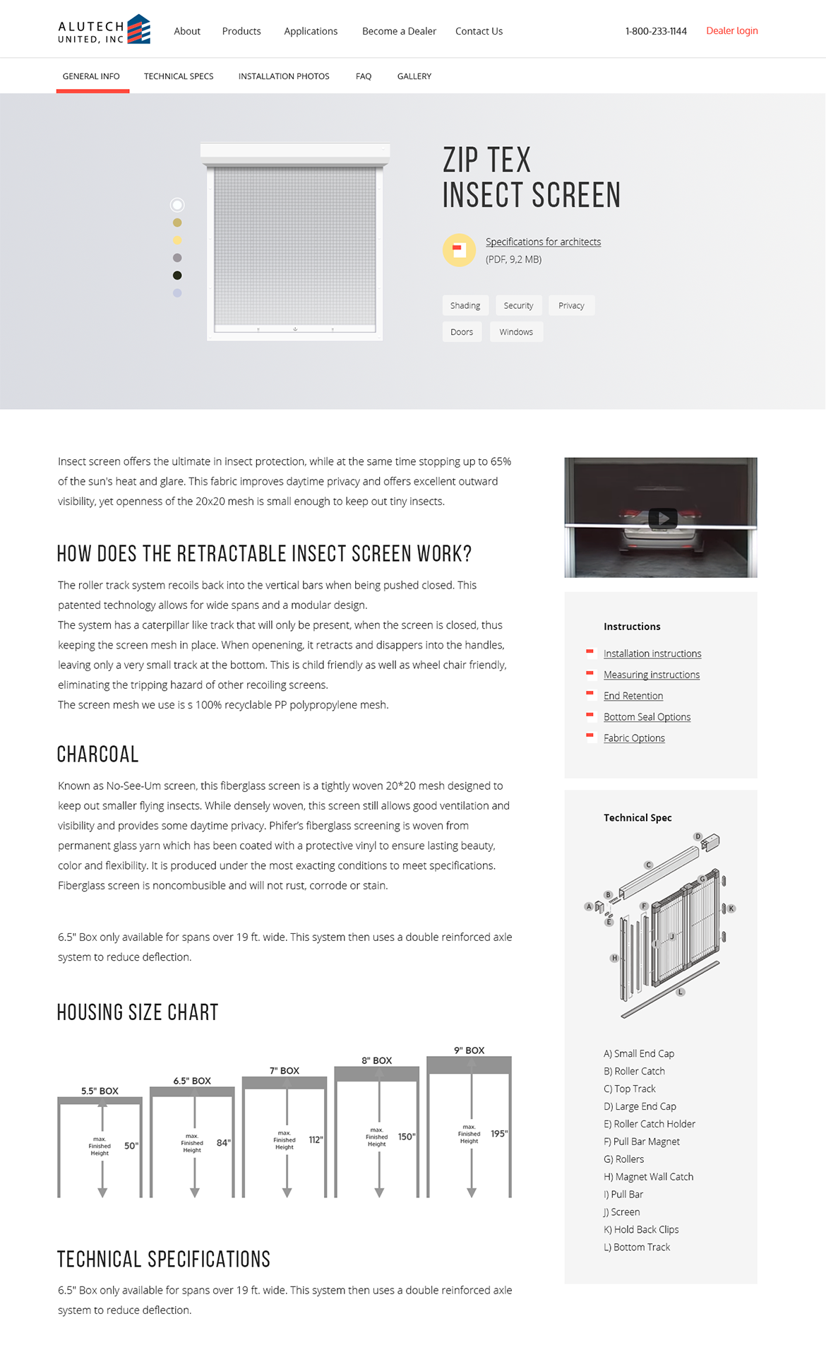 Alutech - Products page
