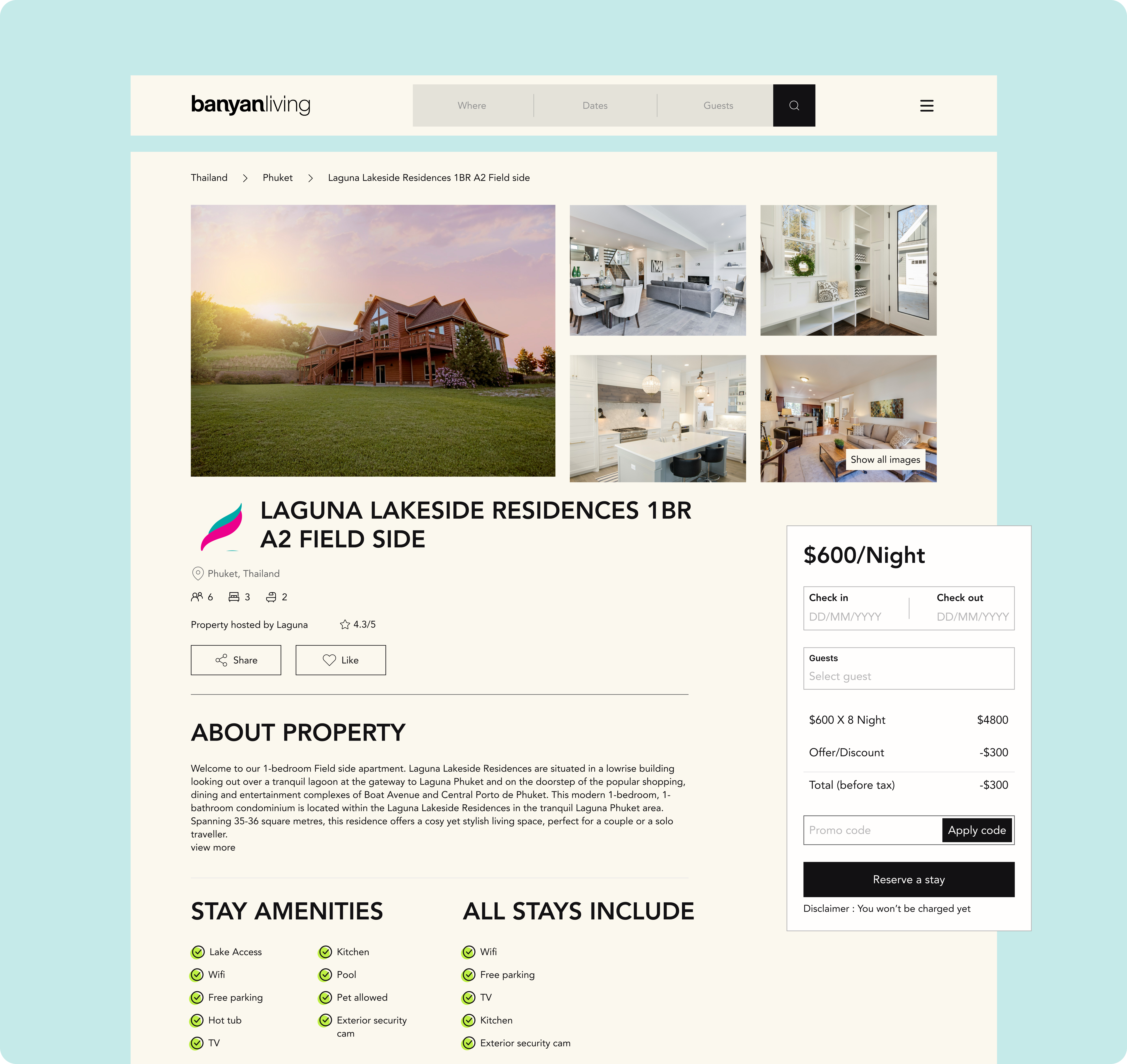 Banyan Living Hospitality Platform created by QED42
