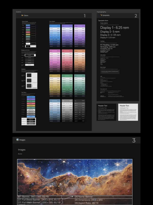 screenshot of the Oppenheimer theme's colors and fonts