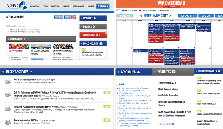 ACT-IAC Member Dashboard